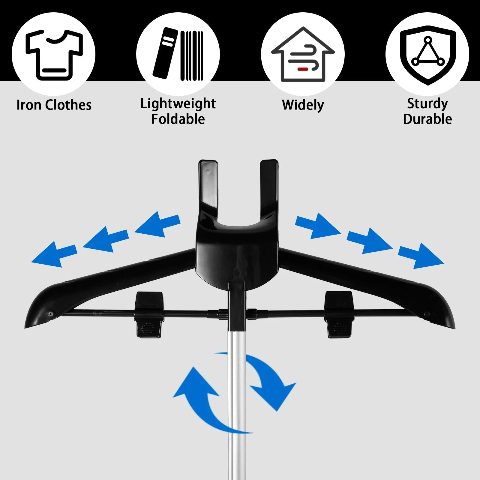 ProSteam Plus Garment Steamer Stand | Height adjustable 85-160 cm | Practical folding design