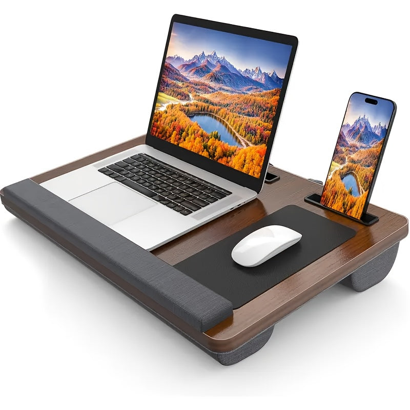 Ergonomischer Laptopständer mit Handballenauflage und Ablagen