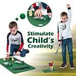 Golfvergnügen für Zuhause: Indoor-Golfset mit 5 Schlägern