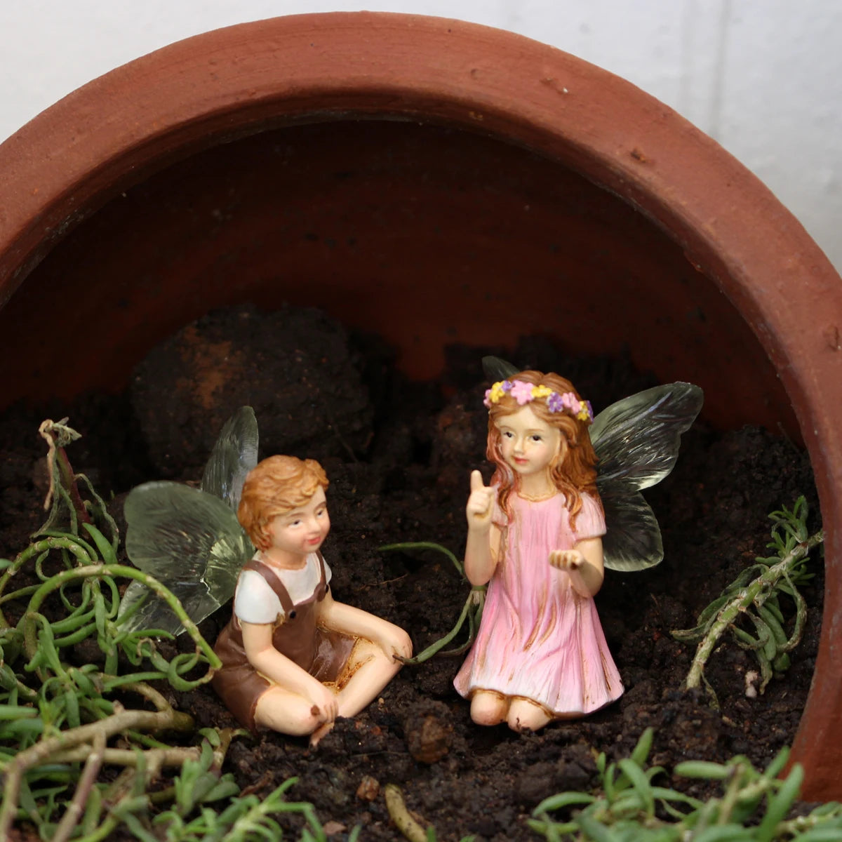 Enchanting Garden Fairies – Set of 2 Decorative Figurines