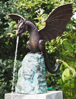 Drachenbrunnen Skulptur aus Bronze für Ihren Garten