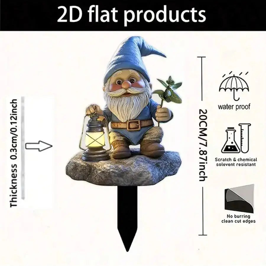 Enchanting garden stake made of weather-resistant acrylic