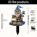 Magical Garden Gnome Stake | Weatherproof Acrylic Charm | Lawn and Flower Decoration