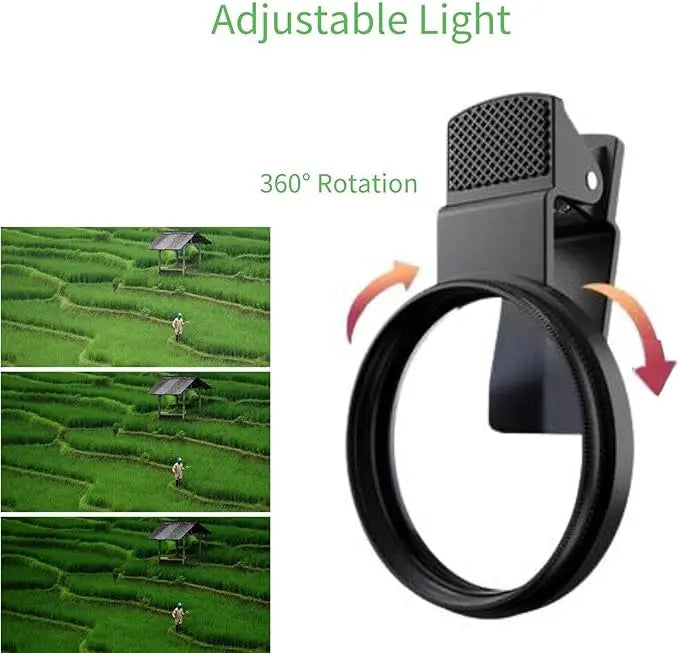 Smartphone-Polarisationsfilter 52 mm mit Universalklemme