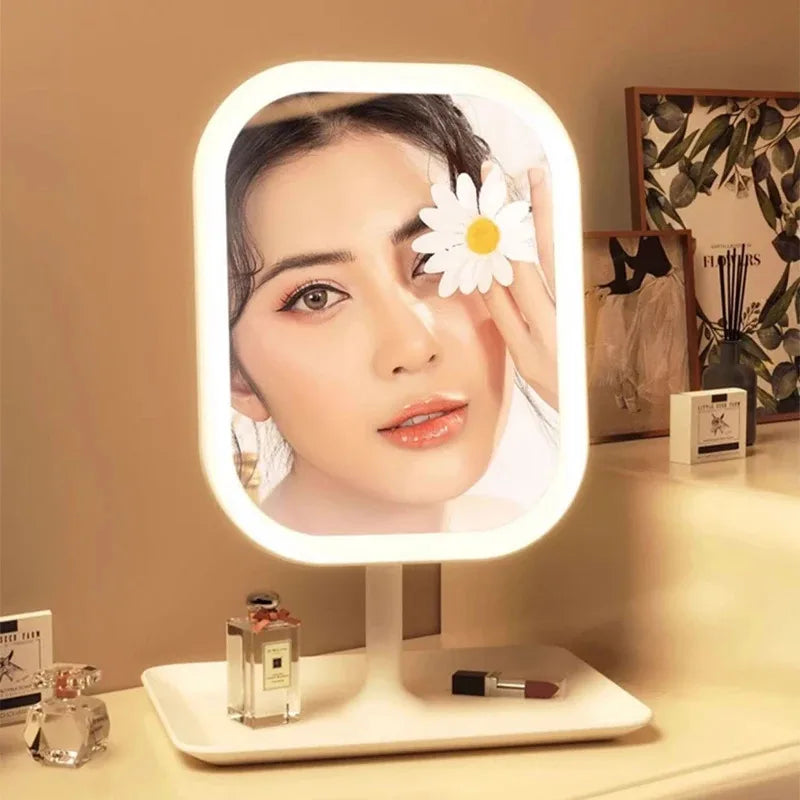 Eleganter LED Schminkspiegel mit Touch-Steuerung und 3 Lichtmodi