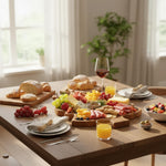 Festive Wooden Serving Tray with Practical Compartments | Set of 2