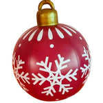 Aufblasbarer Weihnachtsball für den Außenbereich 60 cm – Wetterfeste PVC-Dekoration