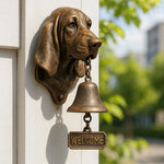 Willkommensglocke mit Schäferhund-Design – Elegante Wandglocke aus Bronze