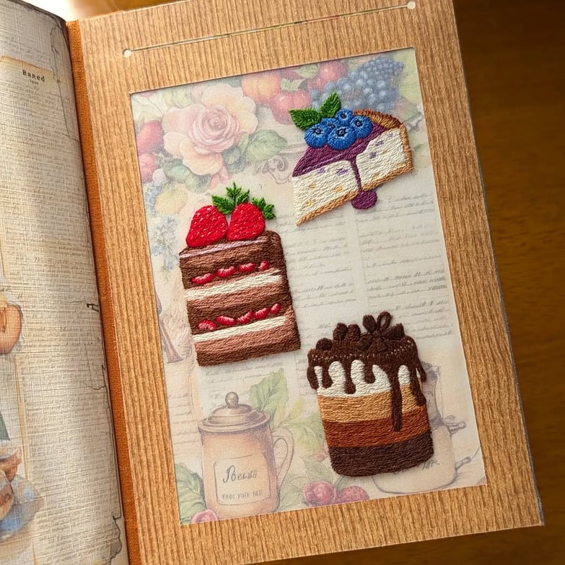 Kochbuch aus Handarbeit – Spritzwasserfeste Seiten & Gestickter Einband