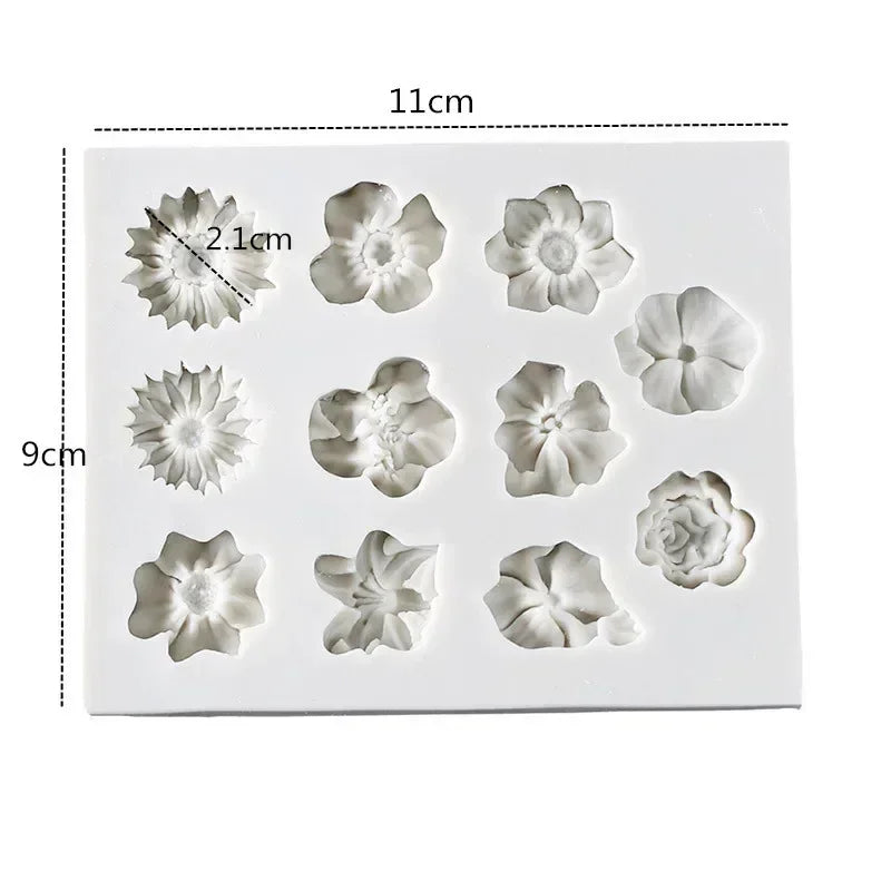 Floral Magic Silicone Mold | Mini Roses and Sunflowers for Creative Baking Ideas