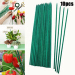 BambooPro Plant Supports 40 cm | Set of 10 | Green | Stability for Your Garden