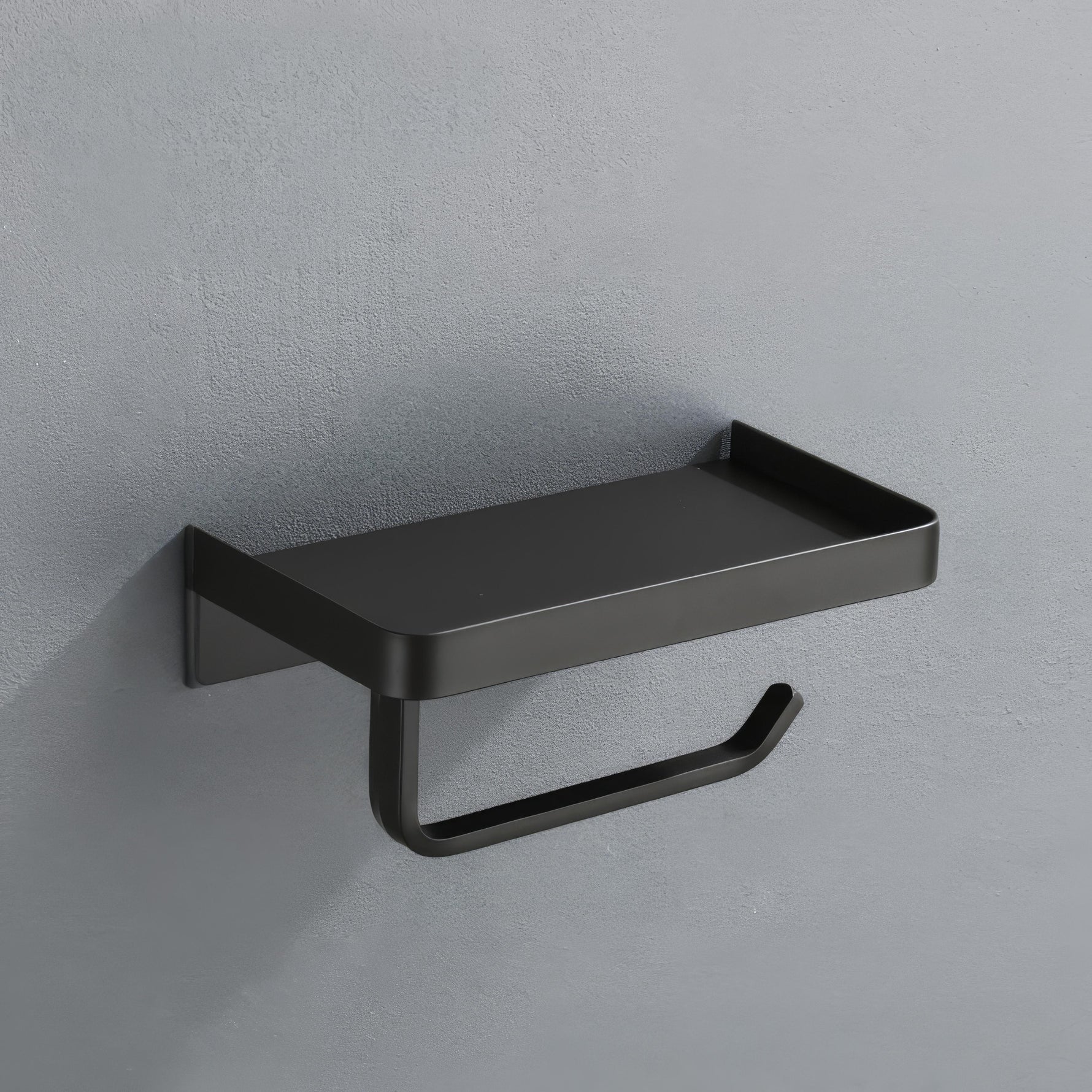 Eleganter Badezimmer-Rollenhalter mit praktischer Ablage