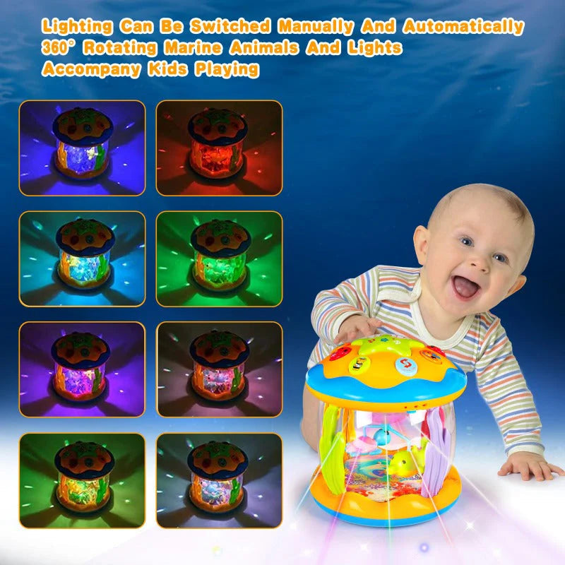 Fantasievolles Nachtlicht-Projektor für Babys mit Musik