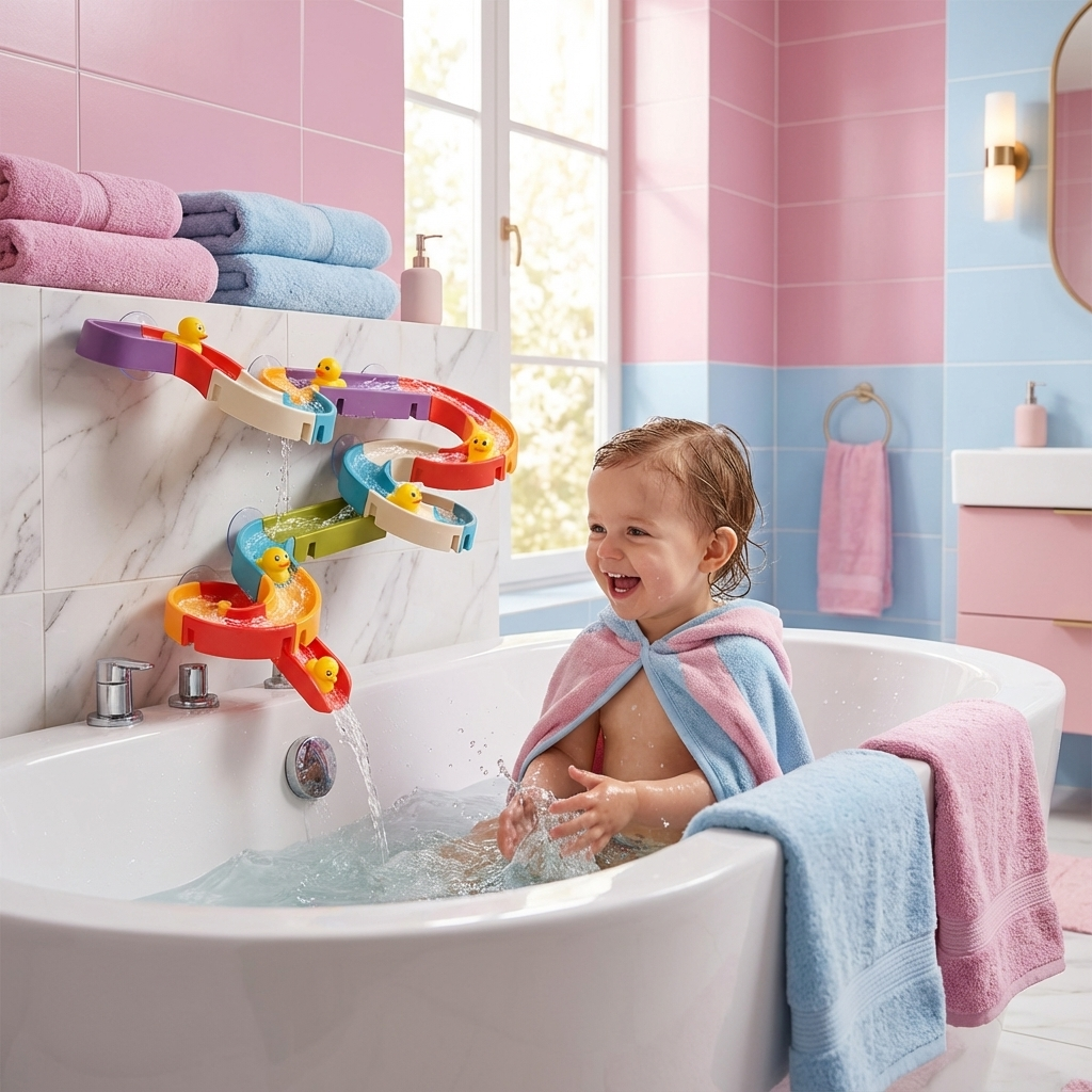Badespielzeug Entenrutsche für Kinder