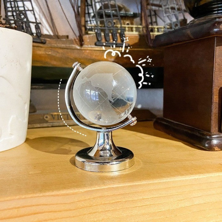 Miniatur-Erde Globus aus klarem Glas – Transparent