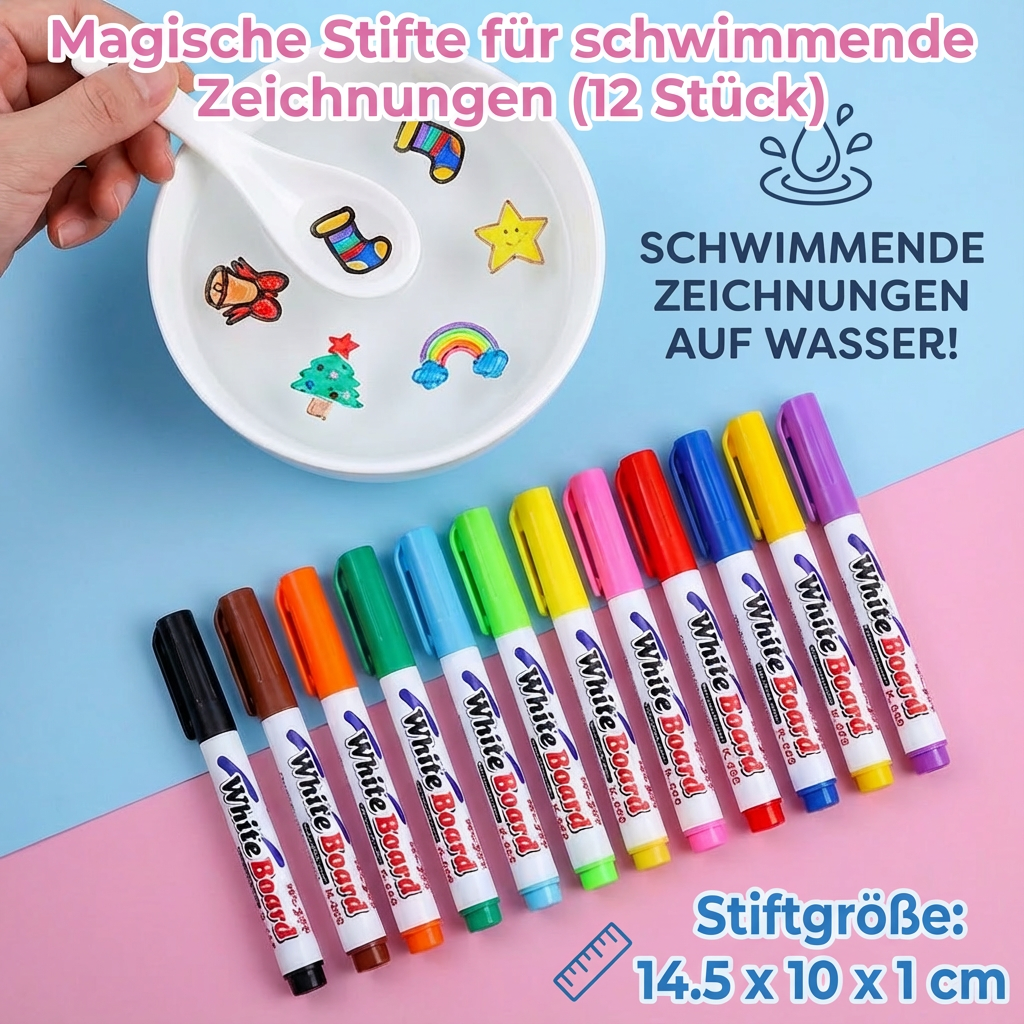 Schwimmende Zeichnungen Stifte Set mit 12 Farben