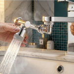 Drehbarer Wasserhahnaufsatz mit 1080° Beweglichkeit und zwei Sprühmodi