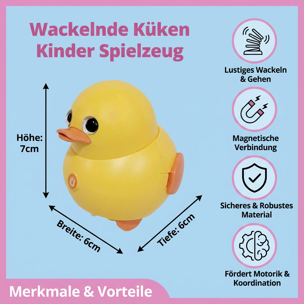 Kinderspielzeug mit wackelnden Küken