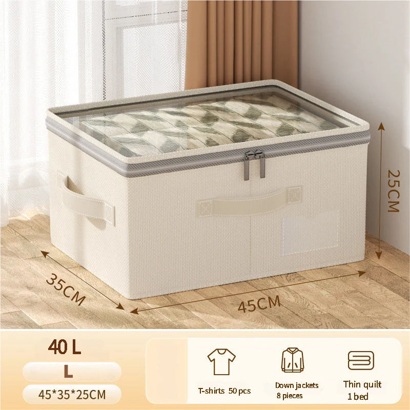 Foldable Wardrobe Organizer with Lid | Spacious Storage Solution