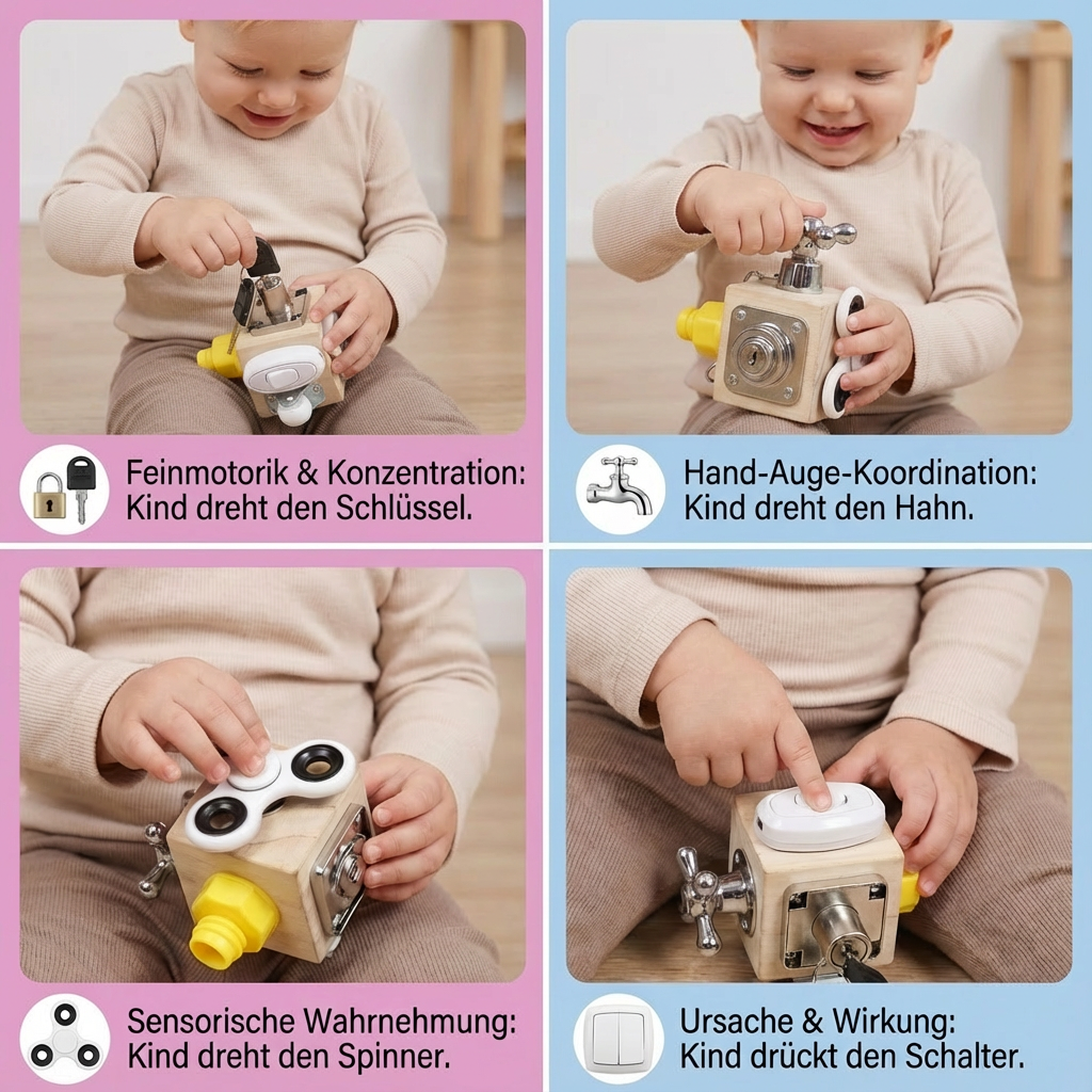 Lernwürfel für Montessori Spielmethoden