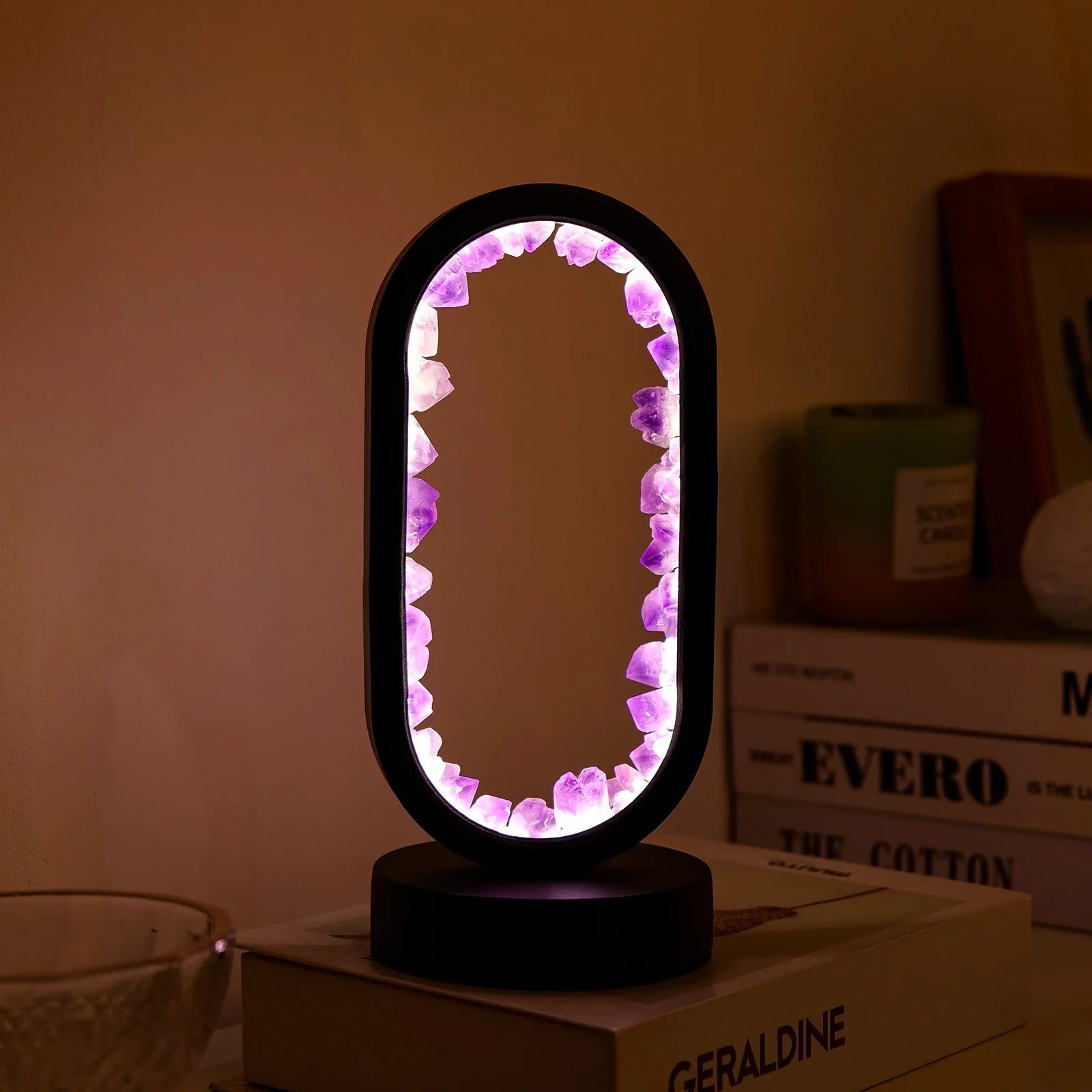 Handgefertigte Amethystlampe für Entspannung und Ruhe – CrystalGlow