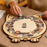 Katzenspaß Puzzle – 135 Teile, Katzenform