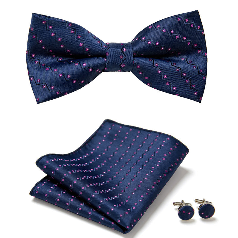 Elegant set with stylish bow ties and accessories