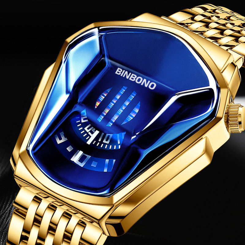 Elegante Herrenquarzarmbanduhr mit Diamantoberfläche