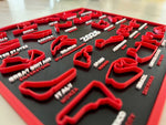 3D Printed 2026 Racing Calendar - F1 Tracks Wall Art with Display Stand