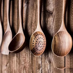 Sustainable Teak Wood Cooking Tools Set for Kitchen Use