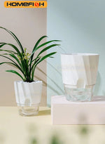 AquaCare Self-Watering Planter | Transparent Dual System | Automatic Water Supply