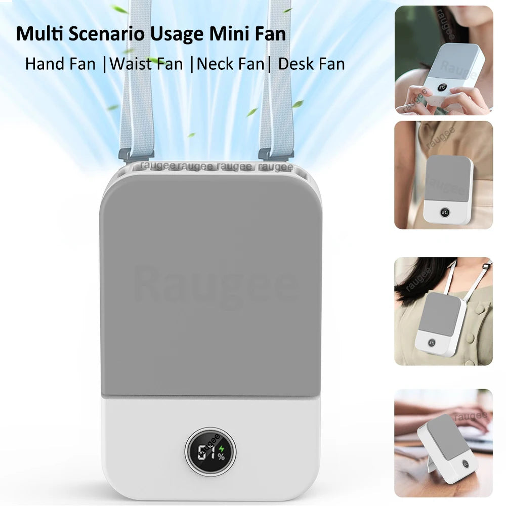 FlexiCool Mini Fan | Portable 3-in-1 Design | 2000 mAh Battery | USB-C Fast Charging