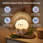 Silikon Nachtlicht in Form eines niedlichen Otters mit Blasen