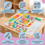 Holzspielzeug 6-in-1 Angelspiel – Lernspiel für Farben, Zahlen & Feinmotorik