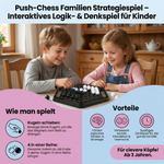 Interaktives Strategiespiel Push-Chess für Familien – Denk- und Logikspiel für Kinder