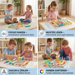 Holzspielzeug 6-in-1 Angelspiel – Lernspiel für Farben, Zahlen & Feinmotorik