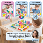 Holzspielzeug 6-in-1 Angelspiel – Lernspiel für Farben, Zahlen & Feinmotorik