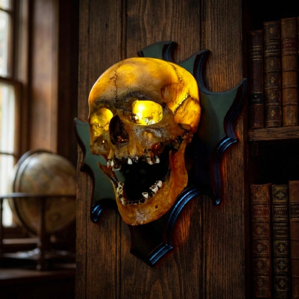 Unique Skull Wall Light – Spooky Home Decoration for Creepy Atmosphere