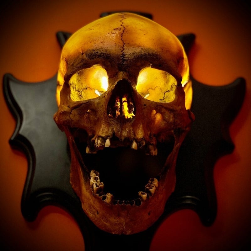 Unique Skull Wall Light – Spooky Home Decoration for Creepy Atmosphere