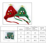 Weihnachtsmütze für Haustiere mit Flaum und goldenem Rand