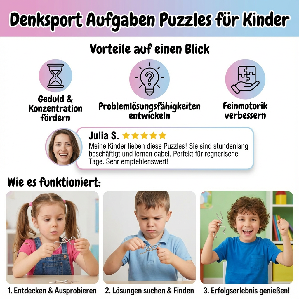 Rätsel und Denksportübungen für Kinder