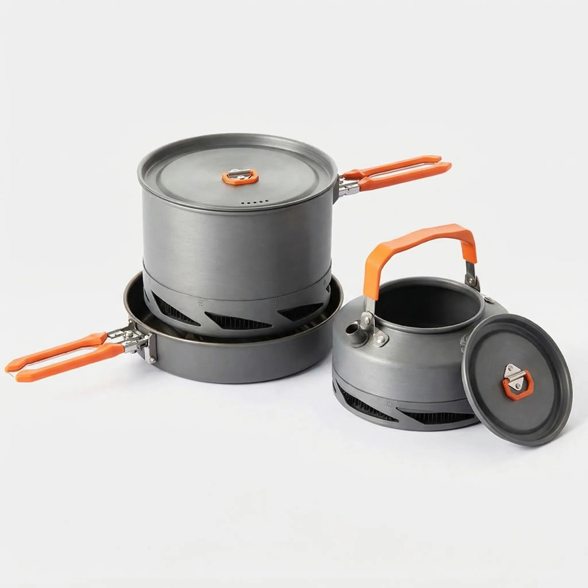 Camping Cookware Set for Quick Meals - Outdoor Heat Exchanger