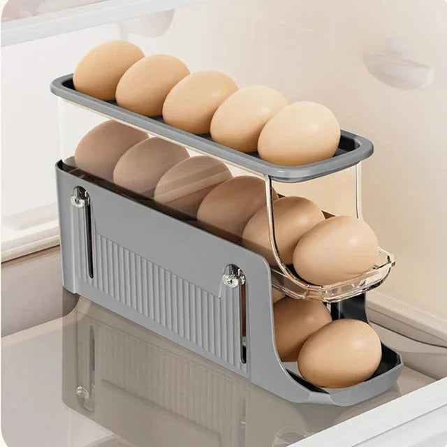 Automatische Eierlagerbox mit scrollendem Halter – Eierregal