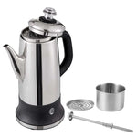 Elektrische Kaffeekanne aus Edelstahl mit Warmhaltefunktion