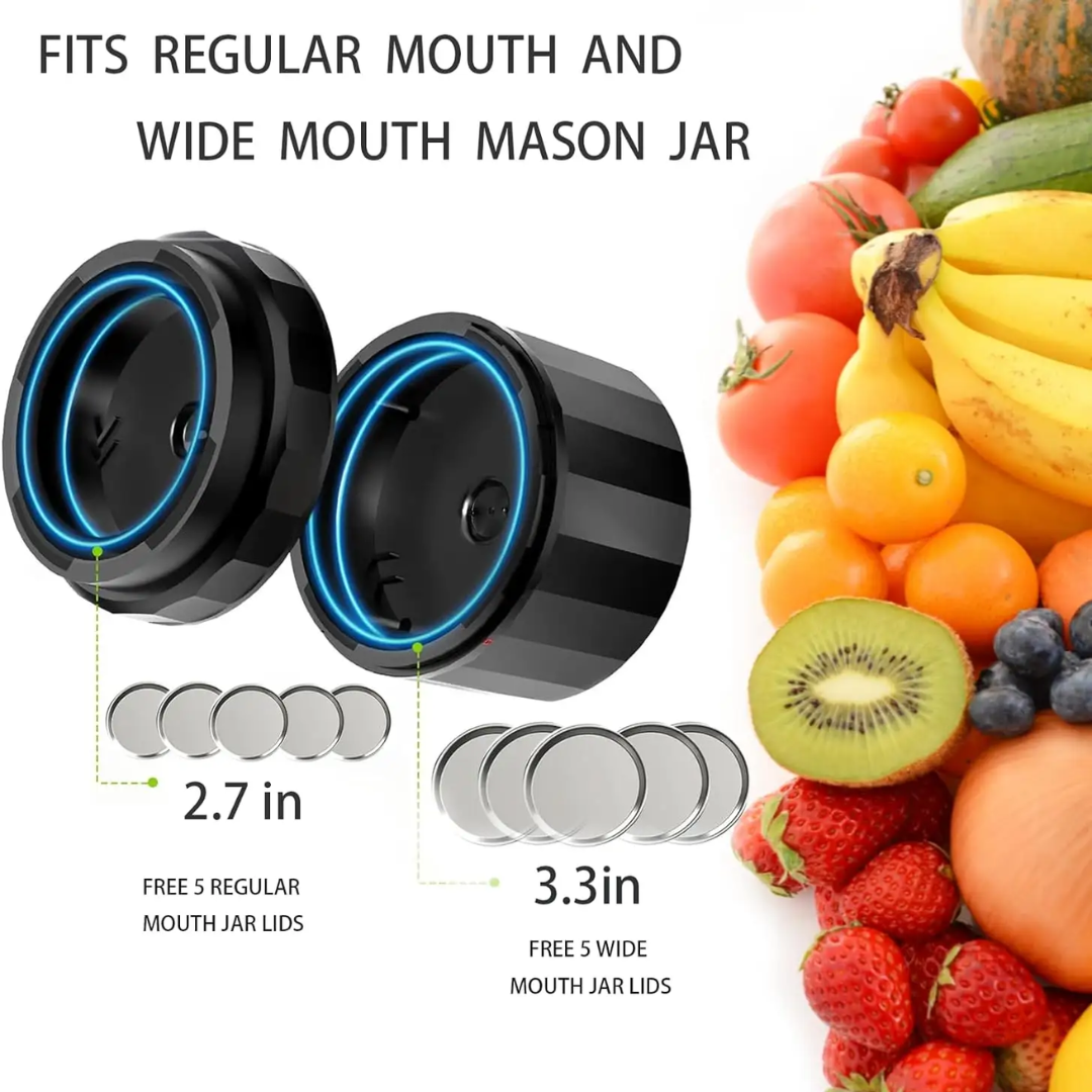 Vacuum Sealer Kit for Mason Jars - Keep Food Fresh