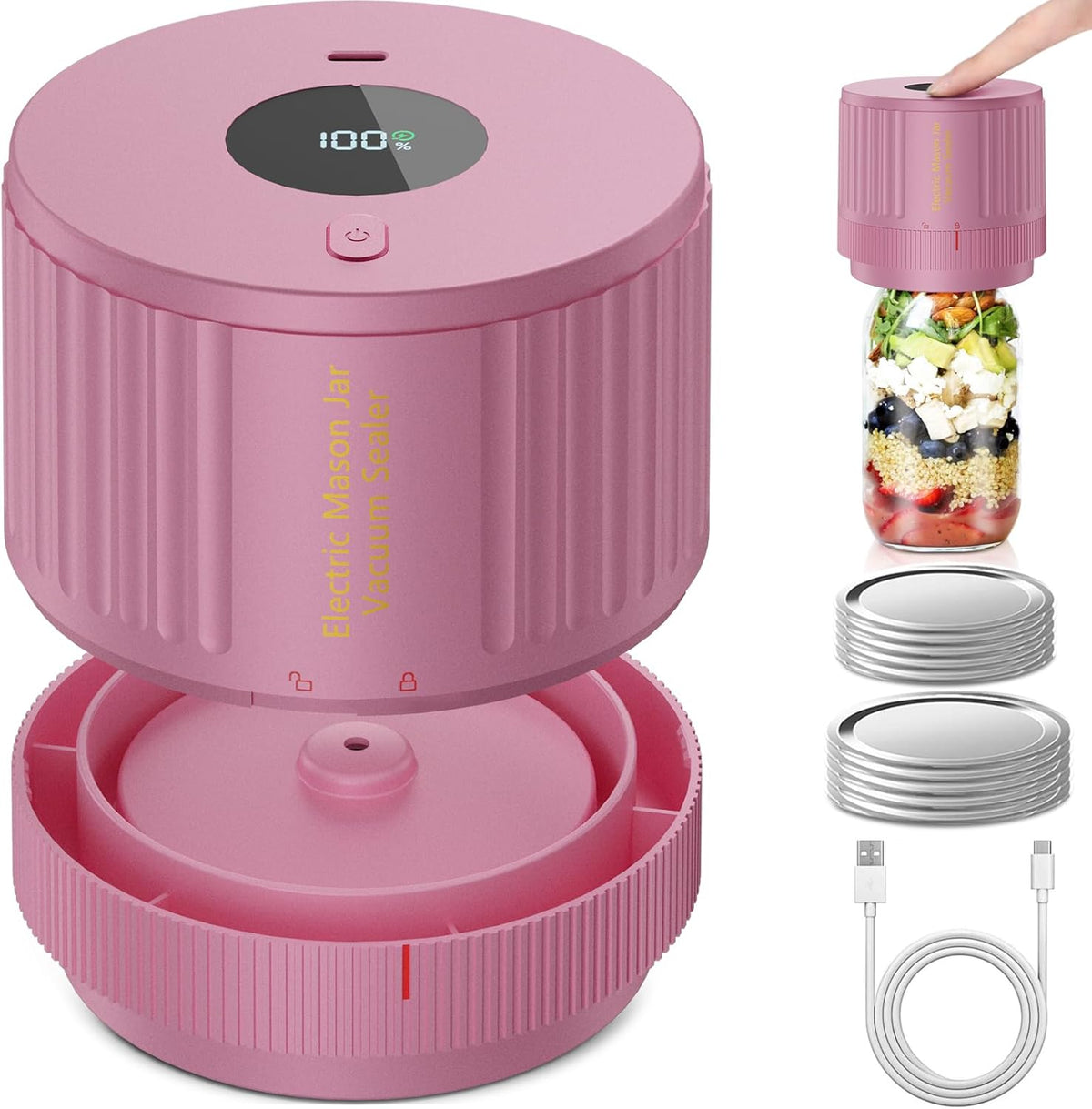 Vacuum Sealer Kit for Mason Jars - Keep Food Fresh