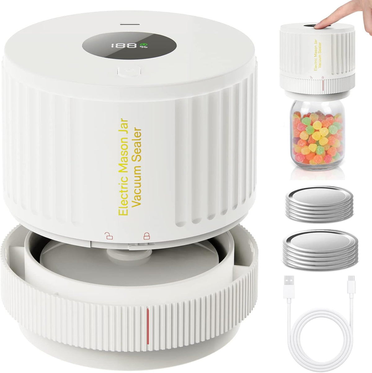 Vacuum Sealer Kit for Mason Jars - Keep Food Fresh