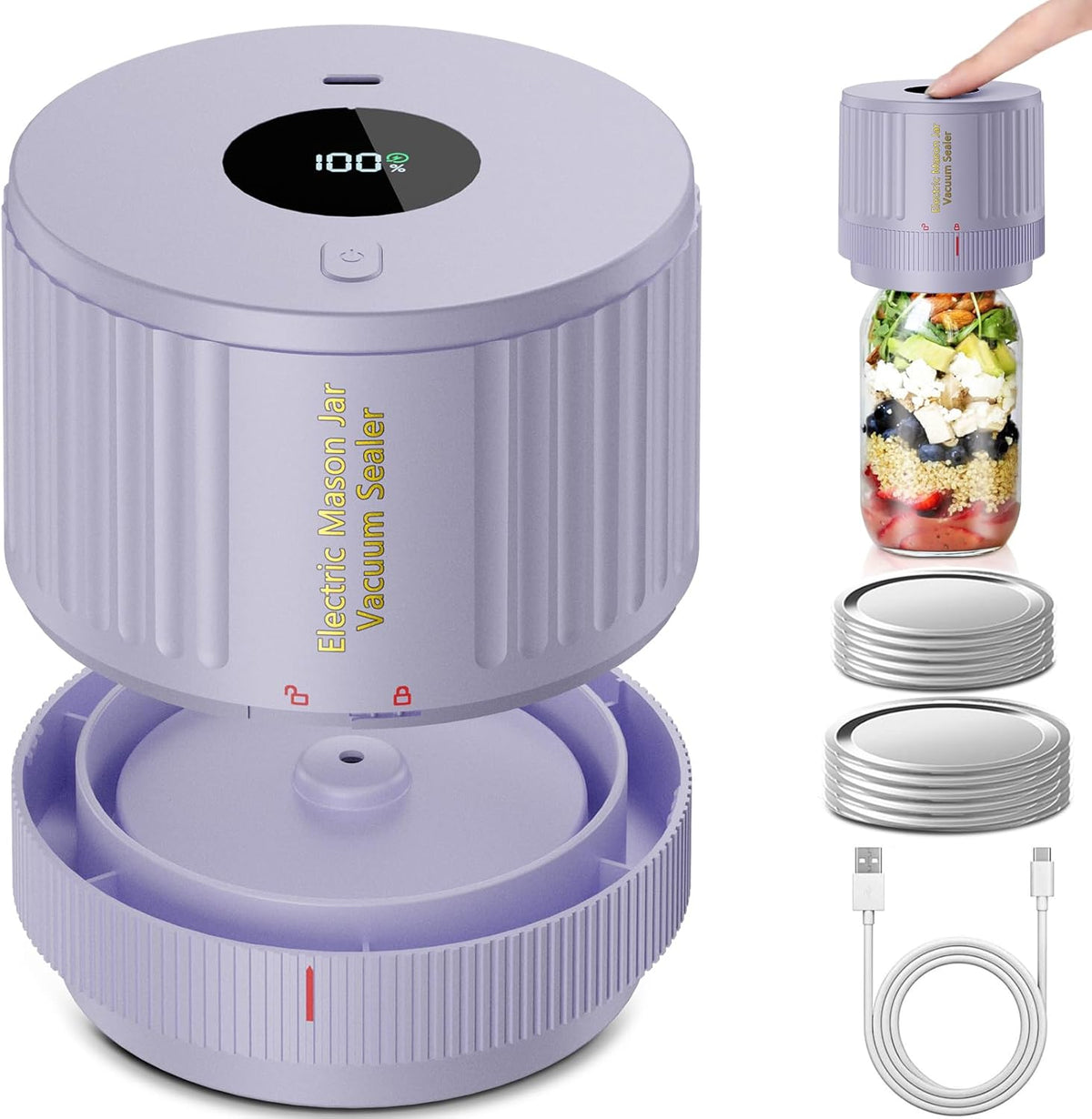 Vacuum Sealer Kit for Mason Jars - Keep Food Fresh