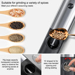 Automatische Gewürzmühle Set mit USB wiederaufladbar – Salz und Pfeffer Mühle