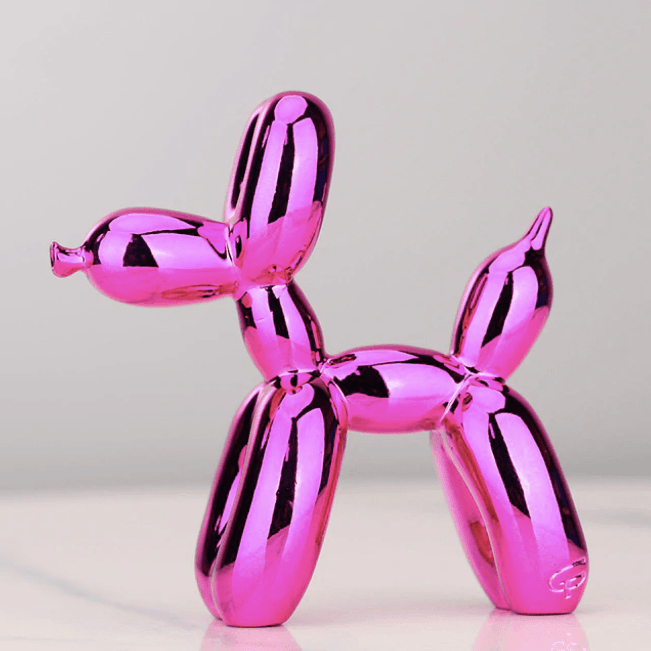 Funkelnde Hundefigur aus hochwertigem Kunstharz